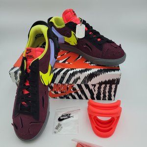 Nike Blazer Low Acronym Night Maroon Shoes Size 11 M